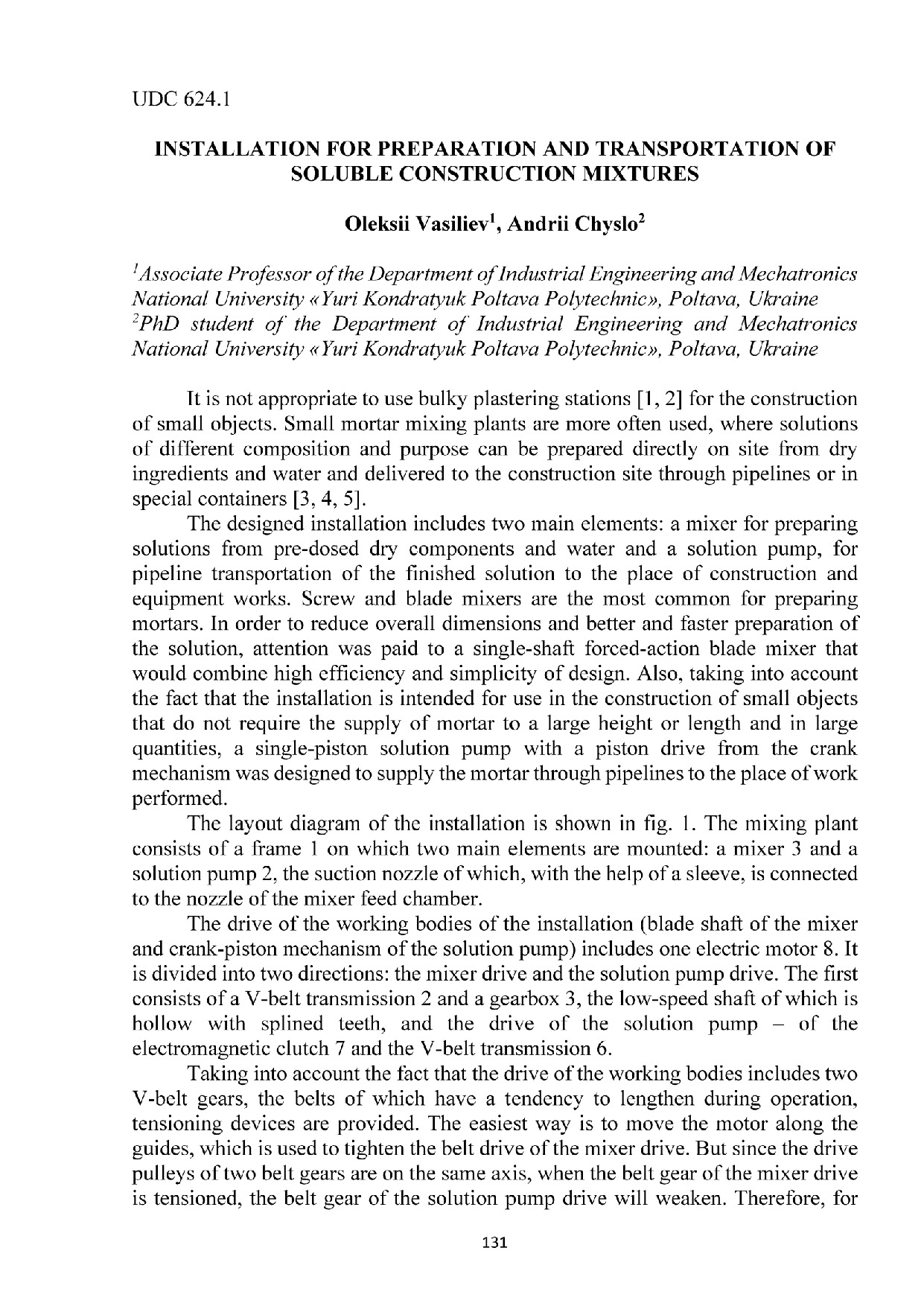 installation for preparation and transportation of soluble construction mixtures