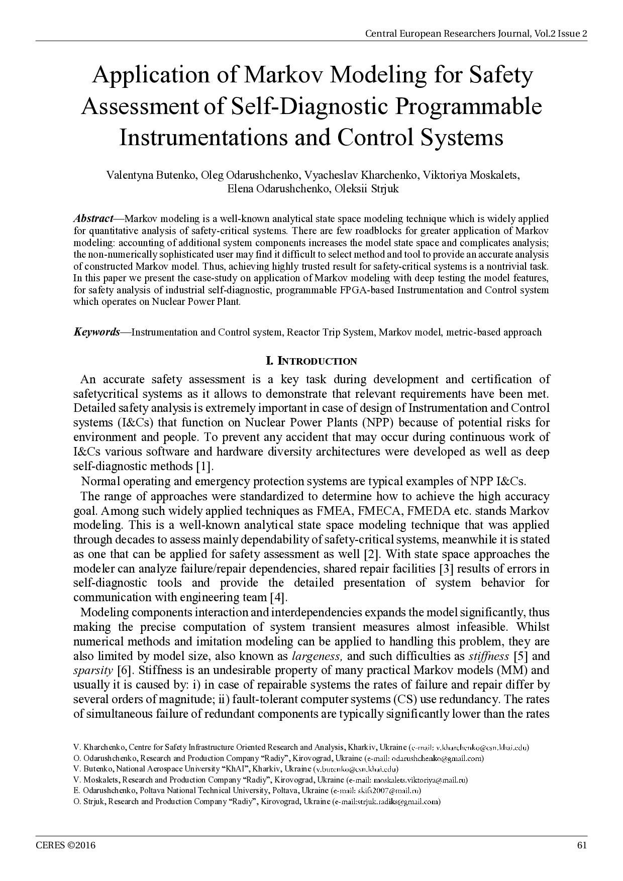Central European Researchers Journal, Vol.2 Issue 2