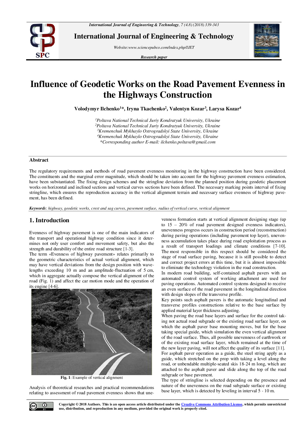 Influence of Geodetic Works
