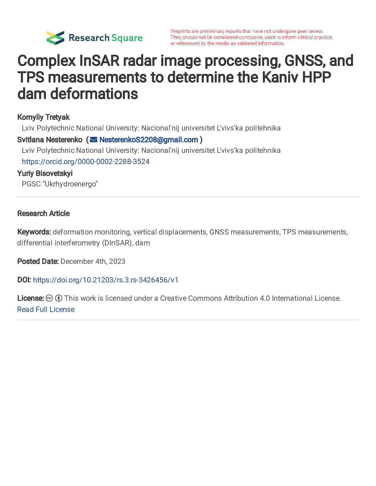 Complex_InSAR_radar_image_processing_GNSS_and_TPS_