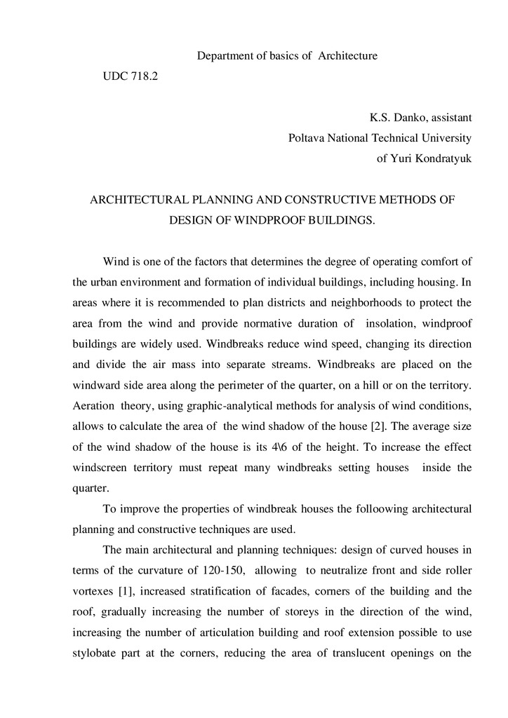 ARCHITECTURAL PLANNING redact