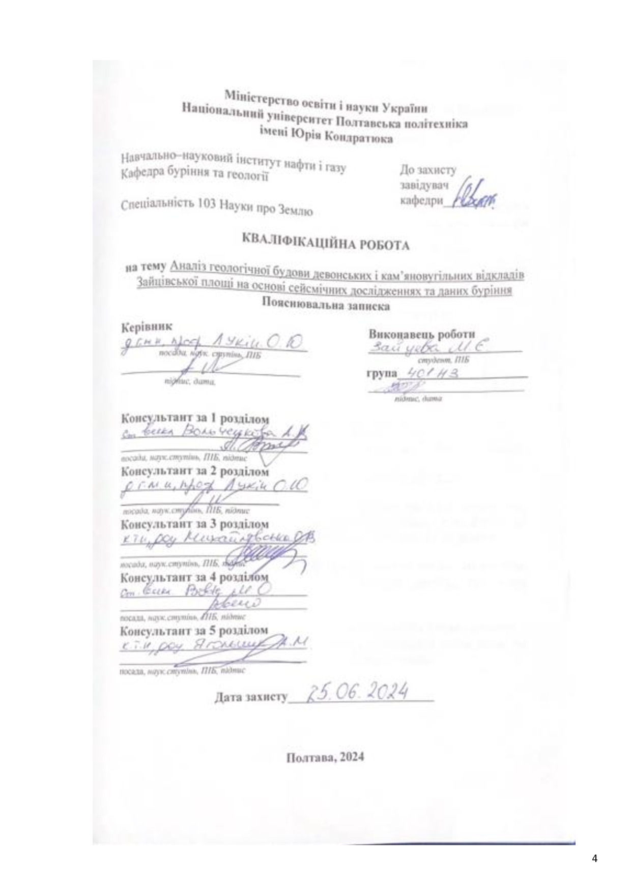 Зайцева Марія КРБ 2024 401НЗ