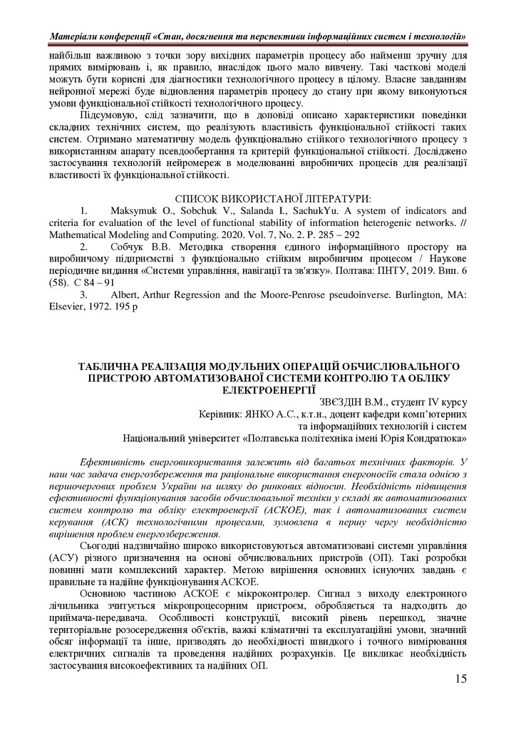 Матеріали XXI Міжнар. наук.-техн. конф. молодих вчених, аспірантів та студентів по IT-15-17